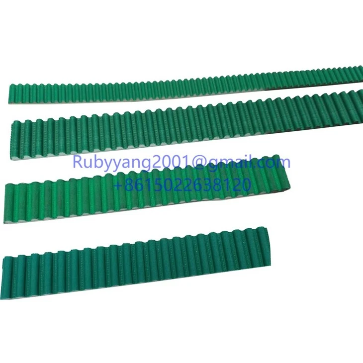 PU Synchronous Pulley Belt With Green Cloth Industrial Timing Belt